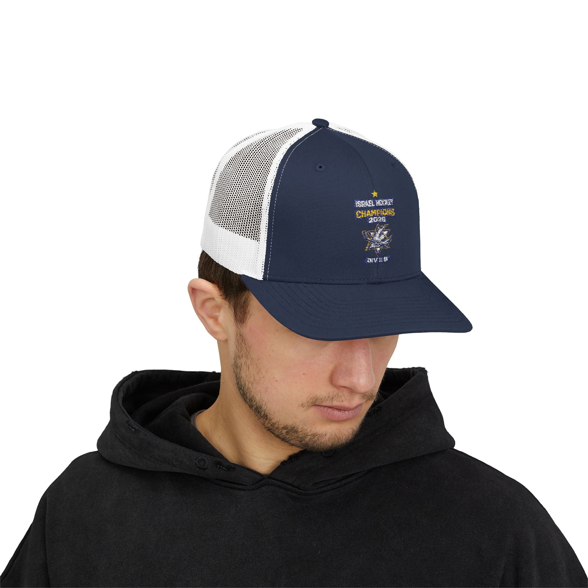 Israel Hockey 2026 Gold Medal Champions Trucker Cap