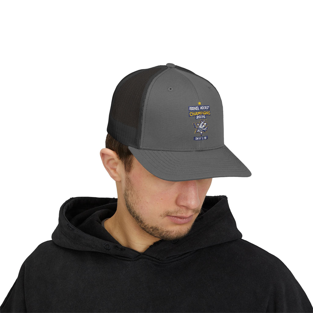 Israel Hockey 2026 Gold Medal Champions Trucker Cap