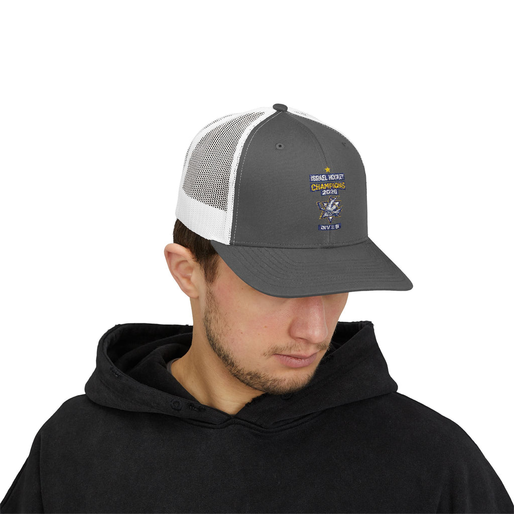 Israel Hockey 2026 Gold Medal Champions Trucker Cap
