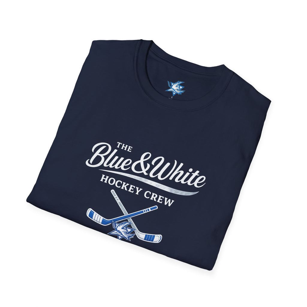🇮🇱🏒 Team Israel Hockey “Blue & White Hockey Crew” T-Shirt