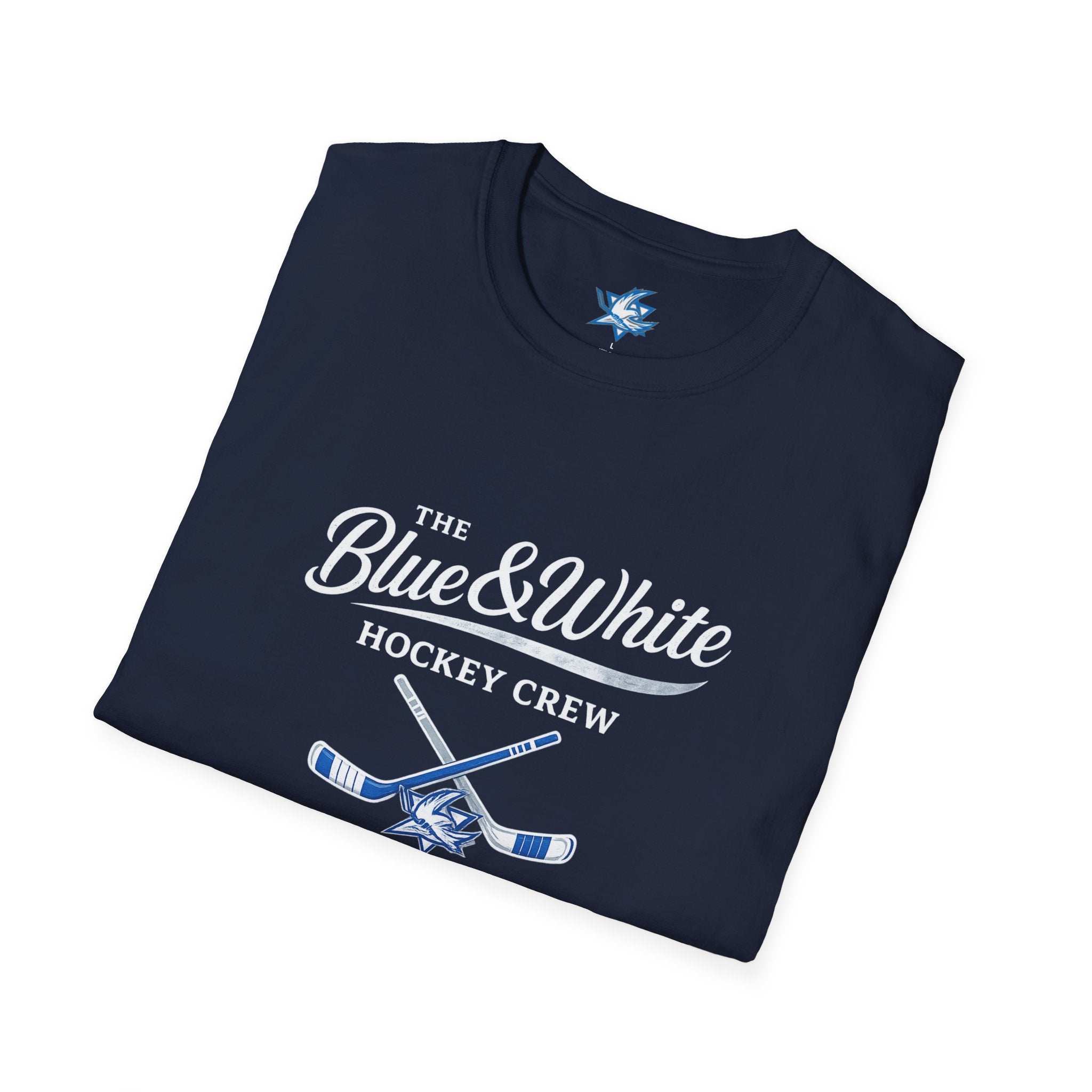 🇮🇱🏒 Team Israel Hockey “Blue & White Hockey Crew” T-Shirt