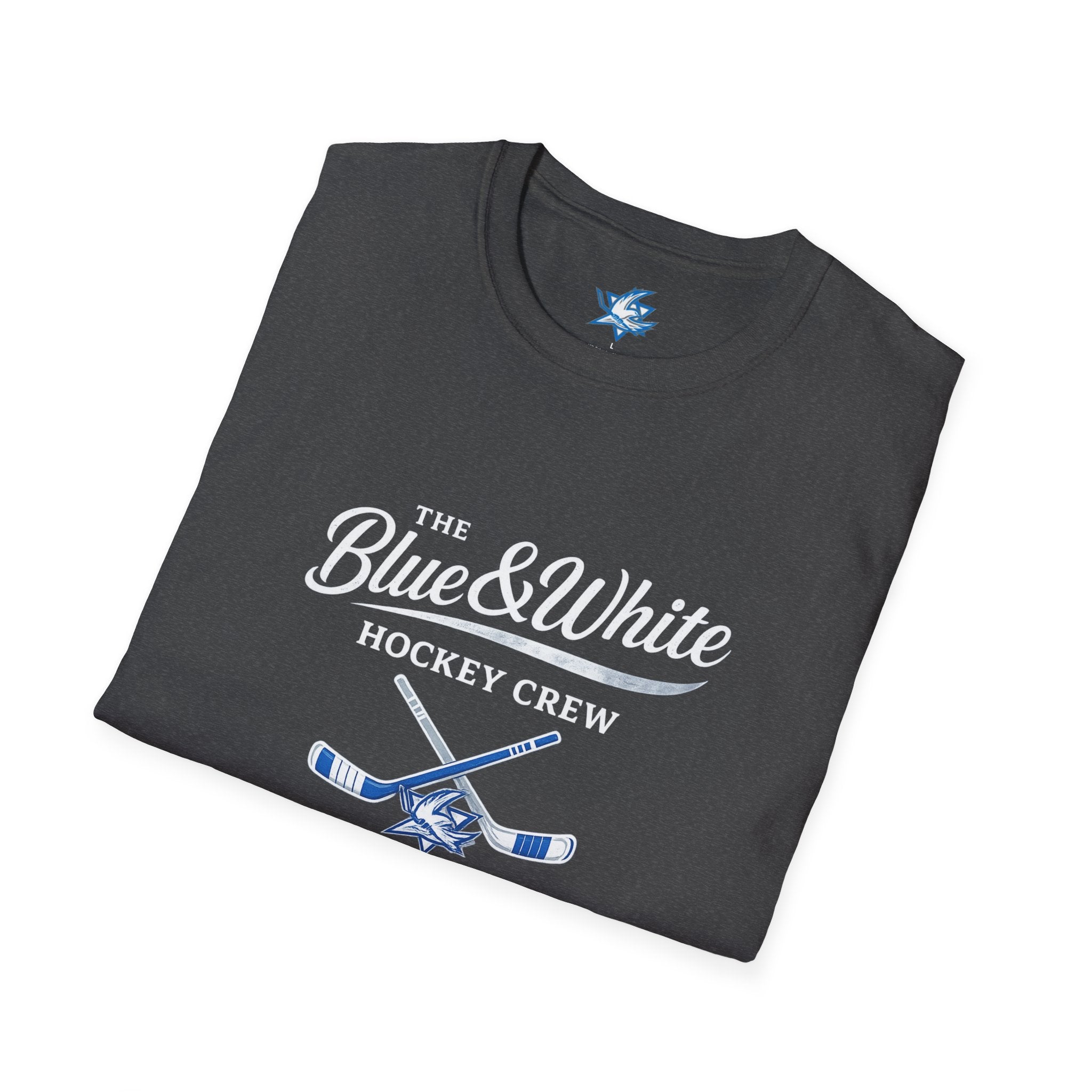 🇮🇱🏒 Team Israel Hockey “Blue & White Hockey Crew” T-Shirt
