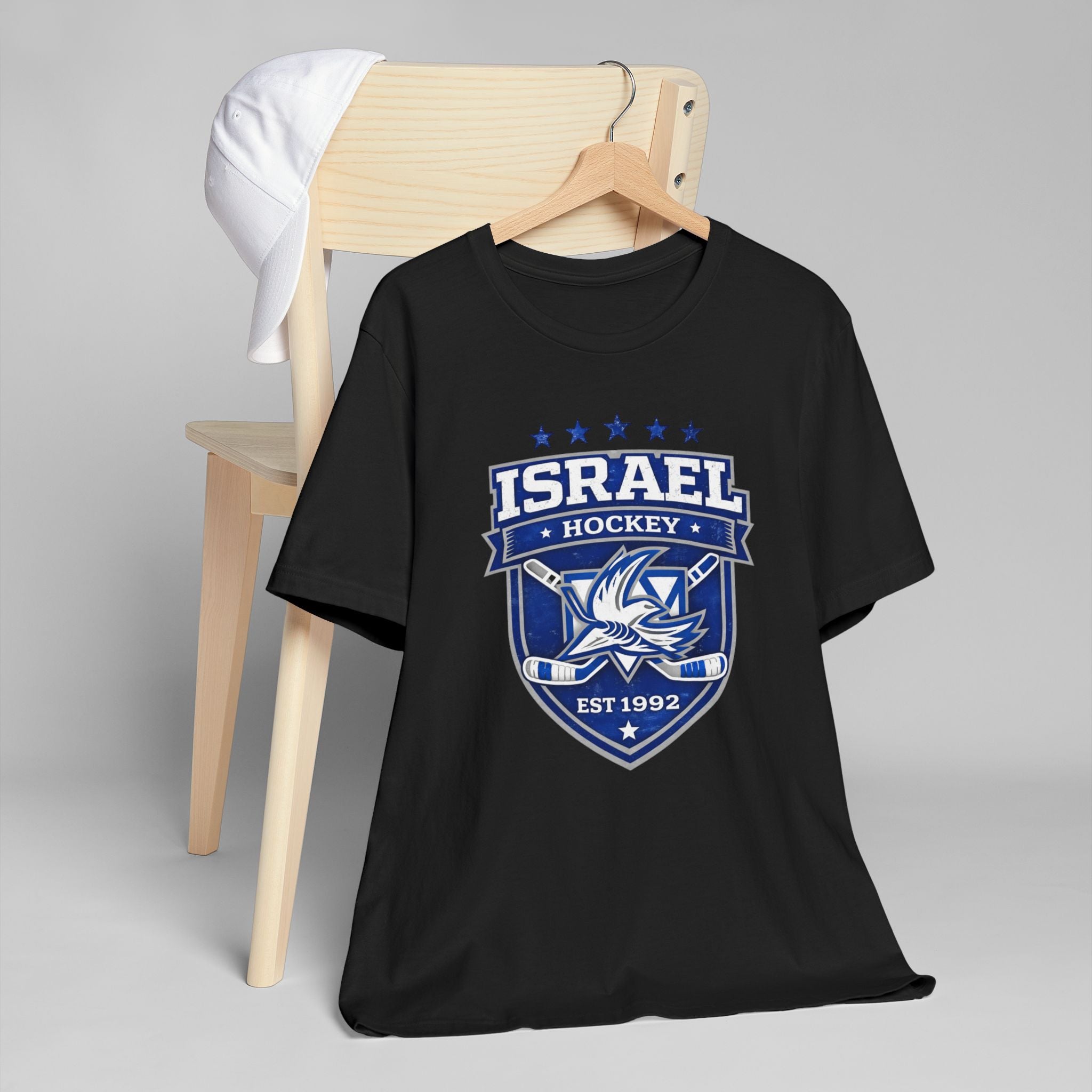 🇮🇱🏒 Team Israel Hockey Vintage Crest Jersey Tee ✡️