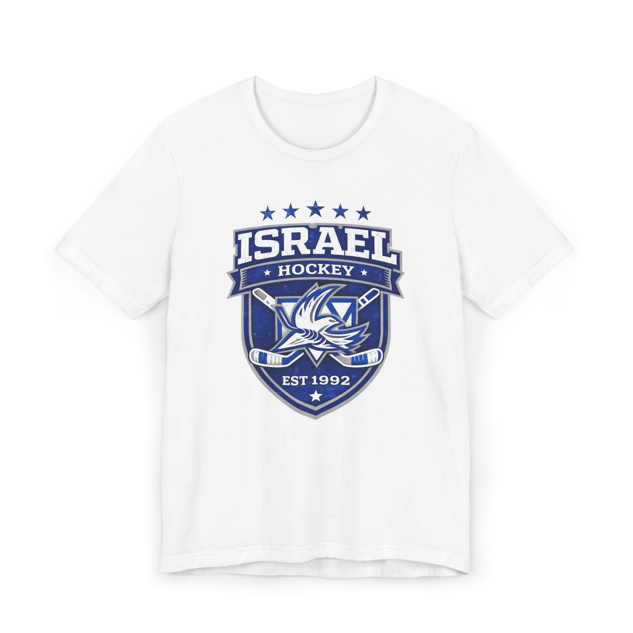 🇮🇱🏒 Team Israel Hockey Vintage Crest Jersey Tee ✡️