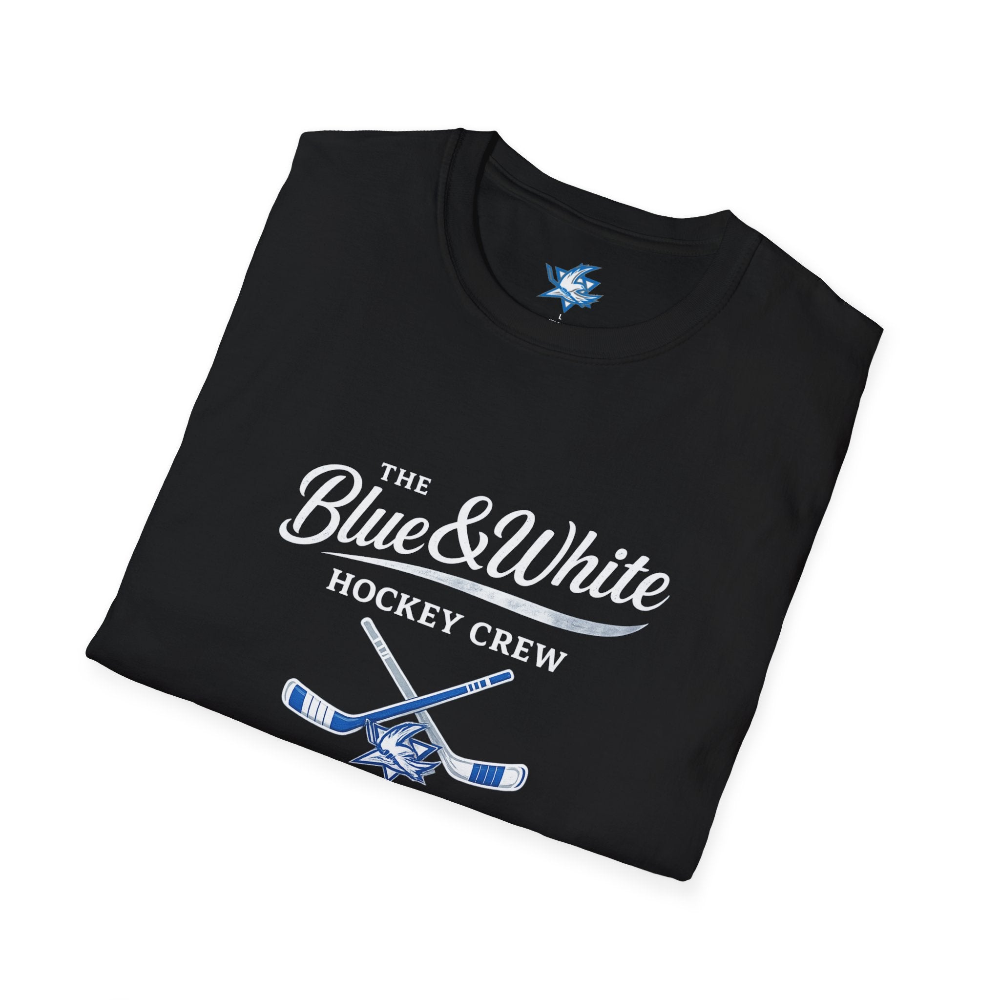 🇮🇱🏒 Team Israel Hockey “Blue & White Hockey Crew” T-Shirt