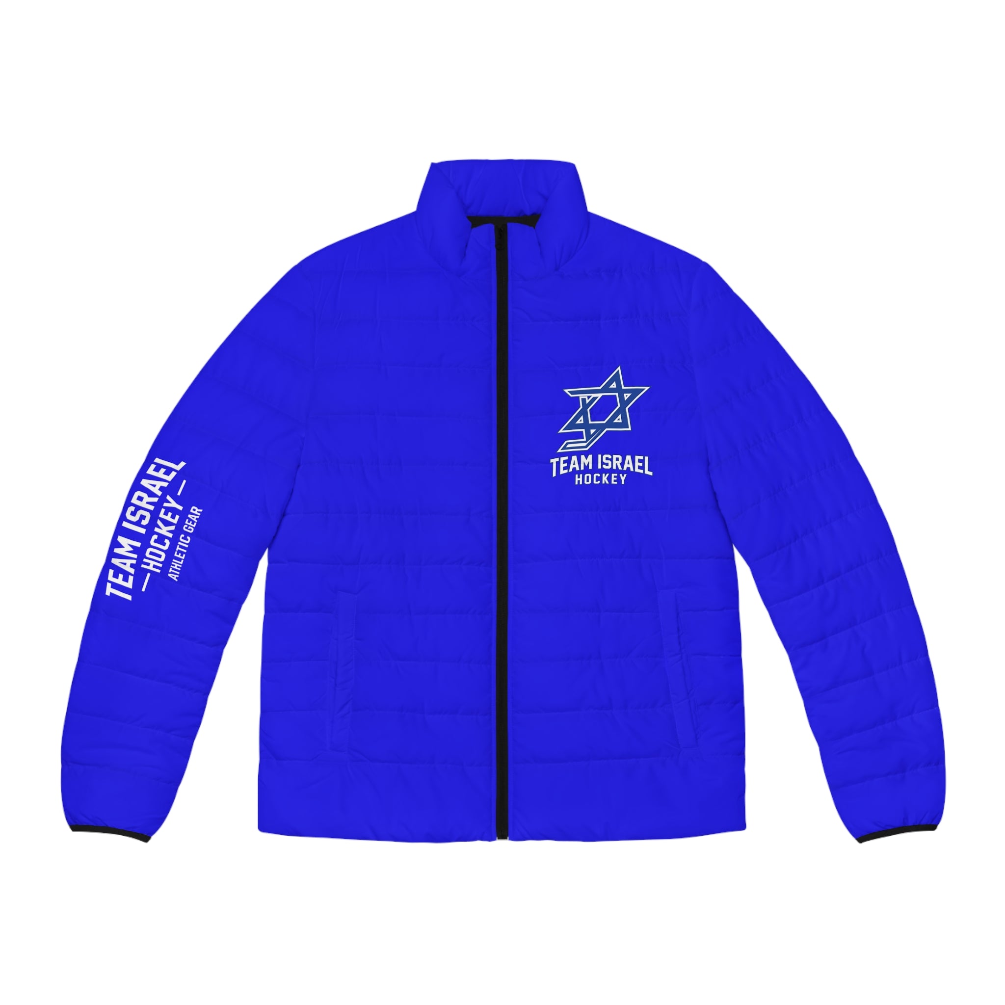 🇮🇱🏒 Team Israel Hockey Royal Blue Puffer Jacket ❄️🧥