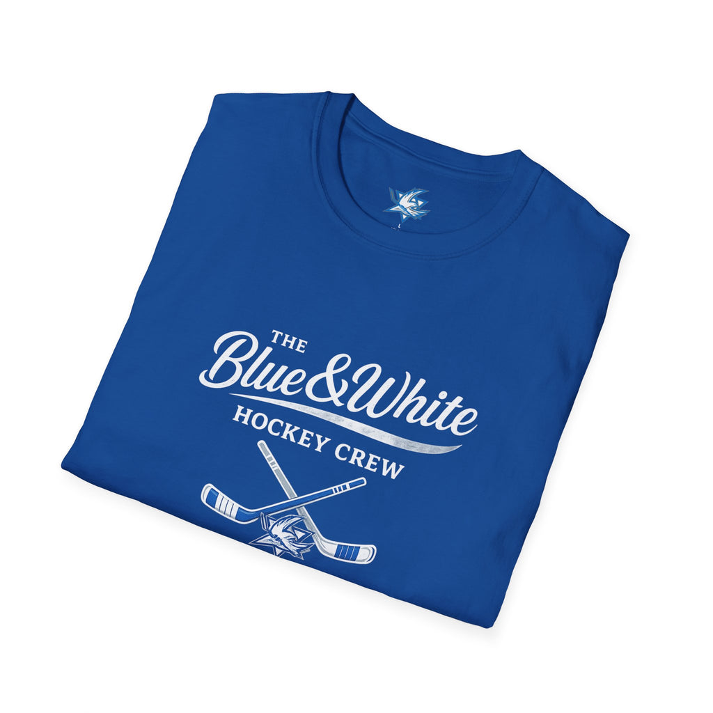 🇮🇱🏒 Team Israel Hockey “Blue & White Hockey Crew” T-Shirt