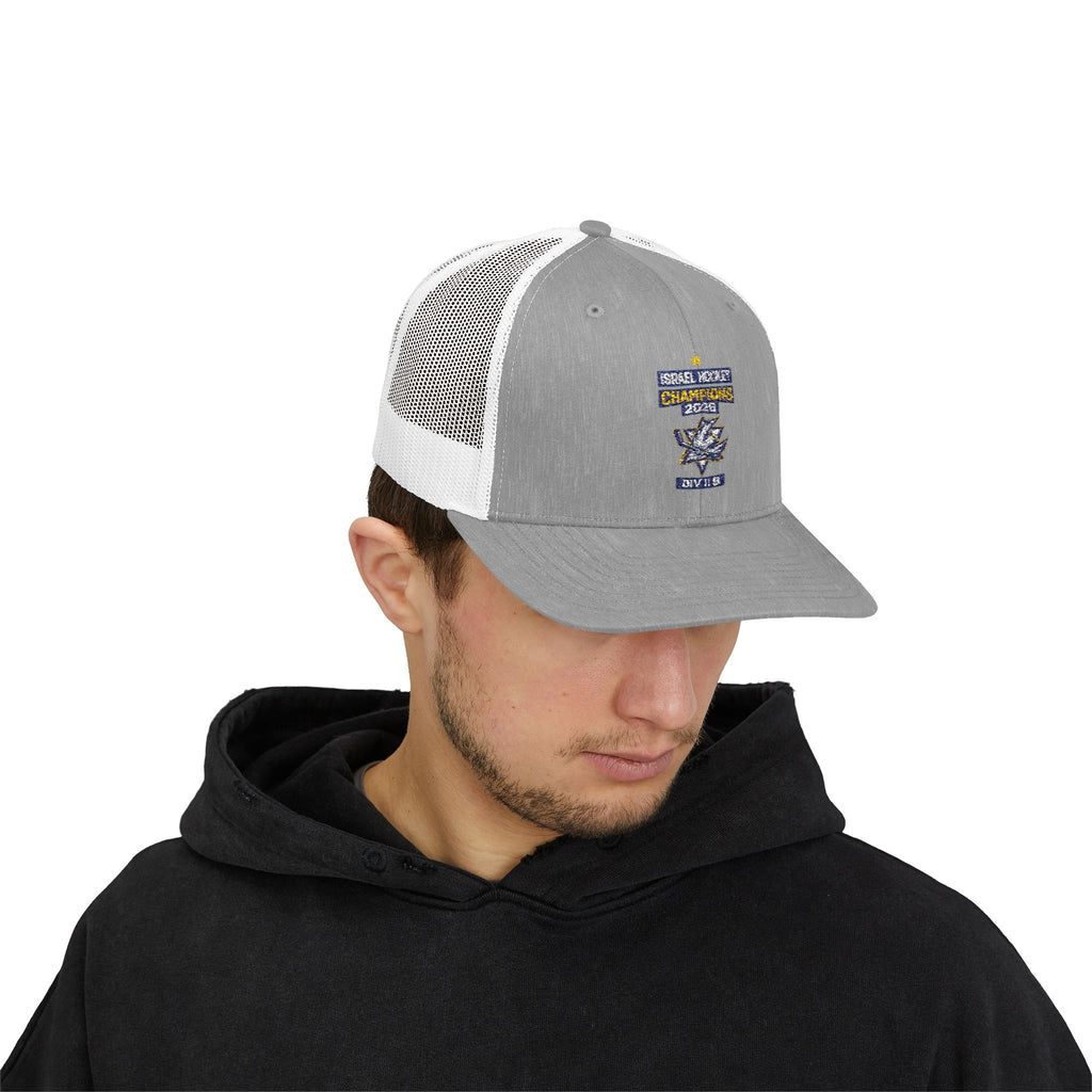 Israel Hockey 2026 Gold Medal Champions Trucker Cap